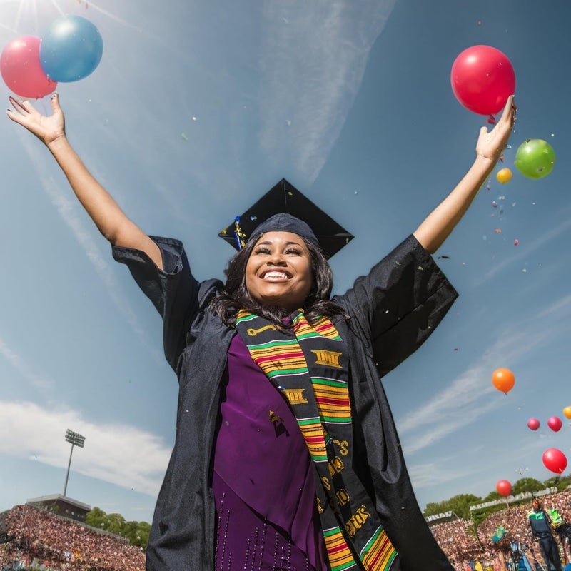 ORNING Store Kente Graduation Stole 2025 Black Girl Magic Graduation Sash 2025 Black Grads Matter Stole for All Graduation Events - Image 3